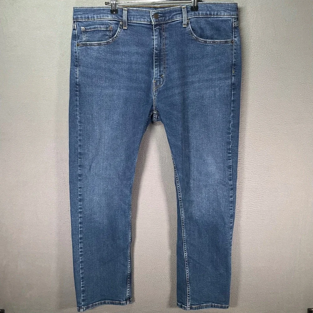 Levis 506 Jeans Mens 38x30 Regular Straight Blue Stretch Denim‎
